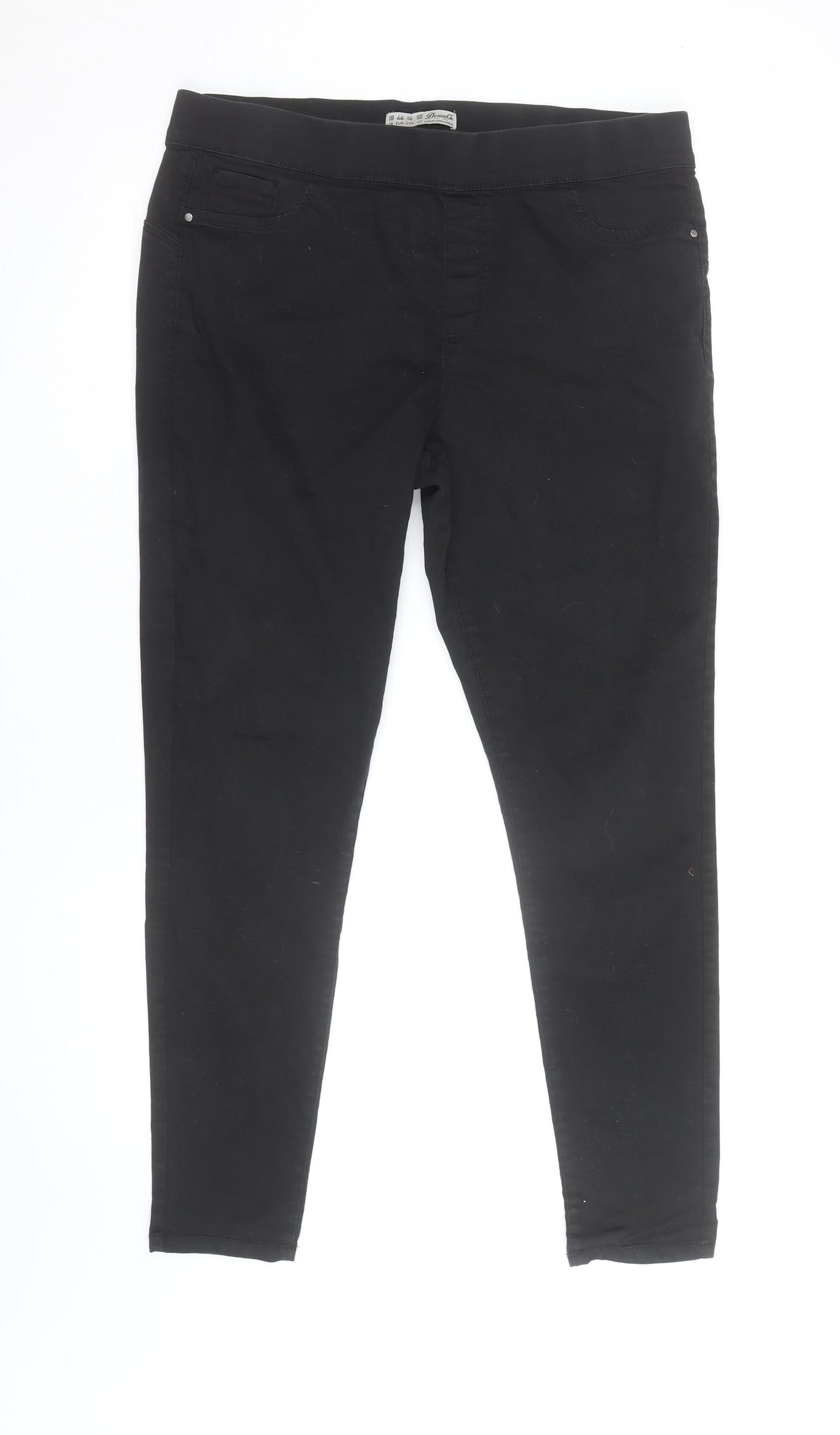 Denim & Co. Women's Black Jegging Trousers Size 18 Elastic Waist