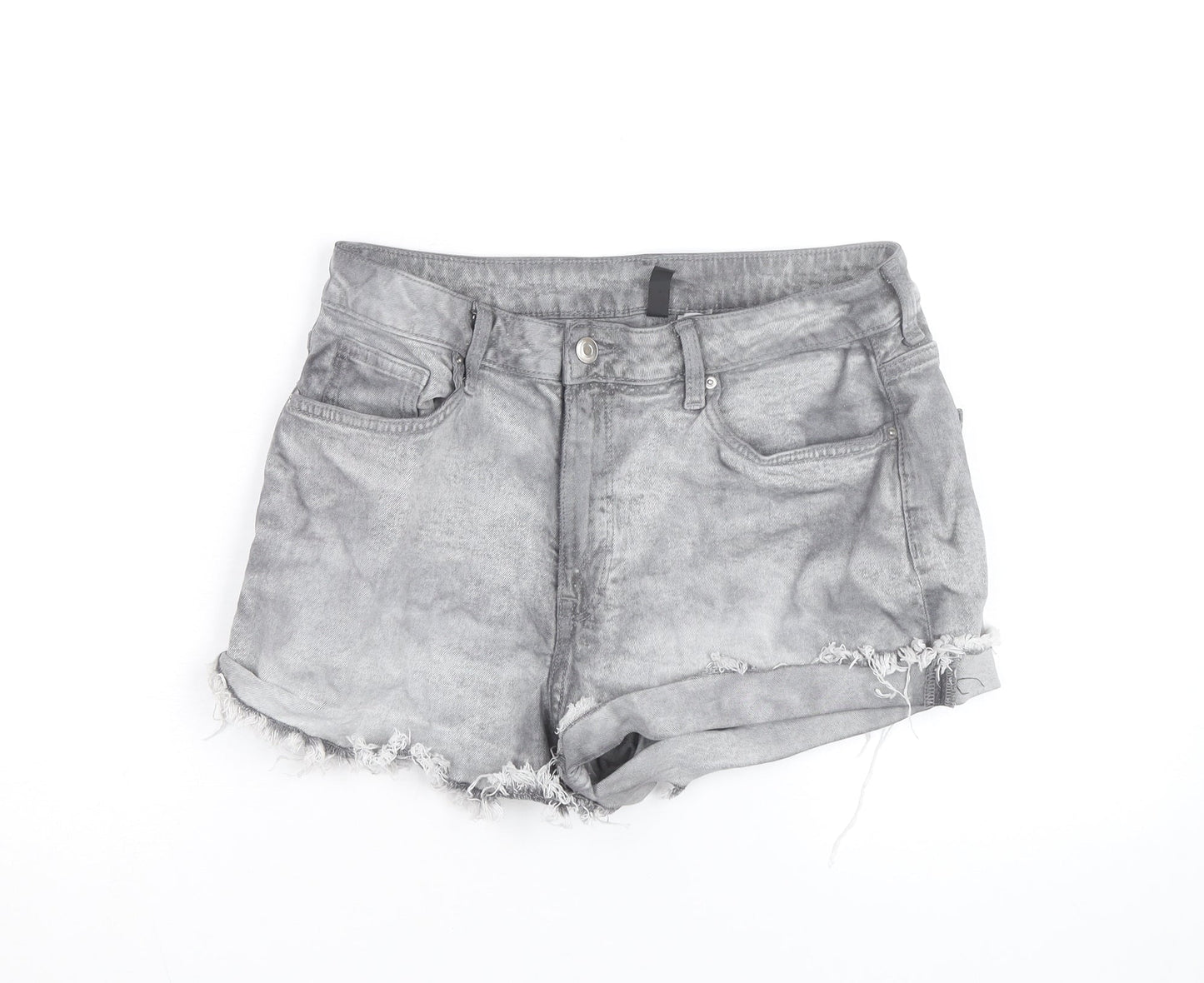H&M Divided Women's Grey Denim Cut-Off Shorts Size 12