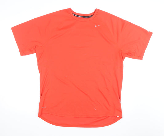 Nike Men's Red XL Dri-Fit Running T-Shirt Breathable Activewear Top