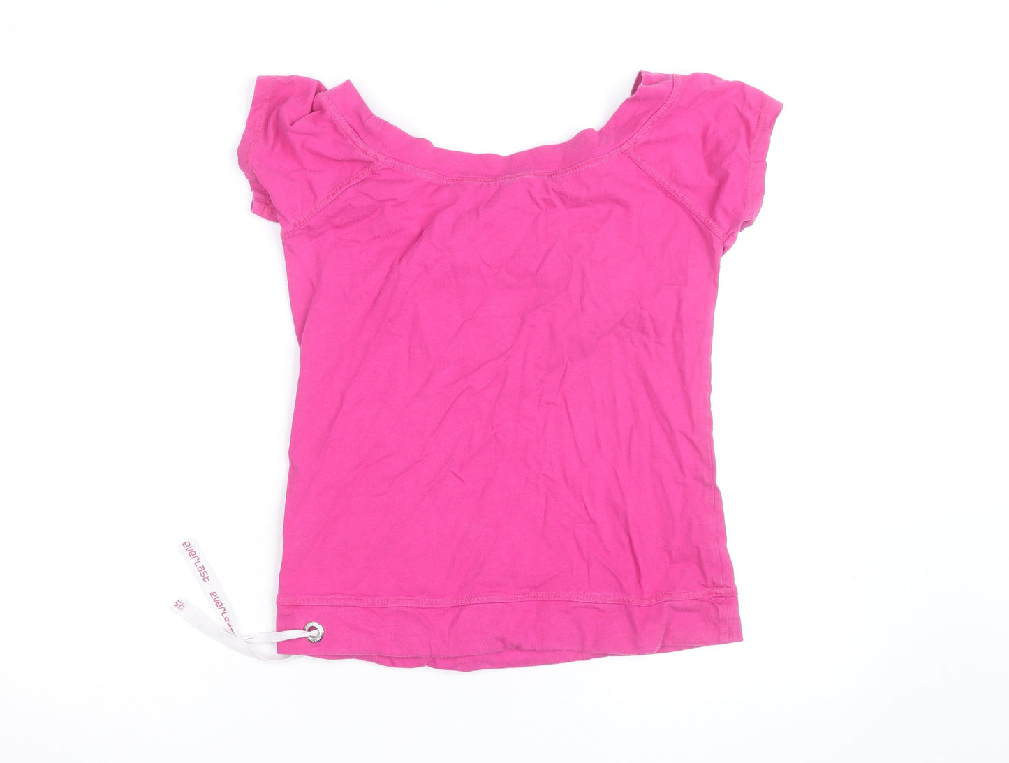 Everlast Womens Pink Cotton Short Sleeve Scoop Neck T-Shirt Size 12