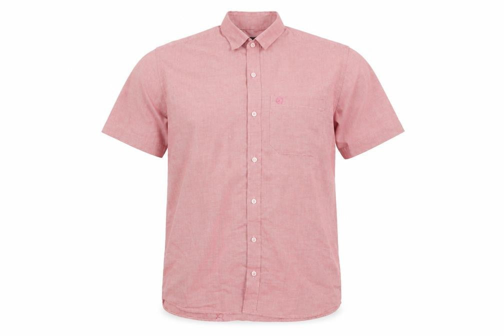 Royal Challenge Men's Red Check Short Sleeve Cotton Button-Up Shirt Size 42
