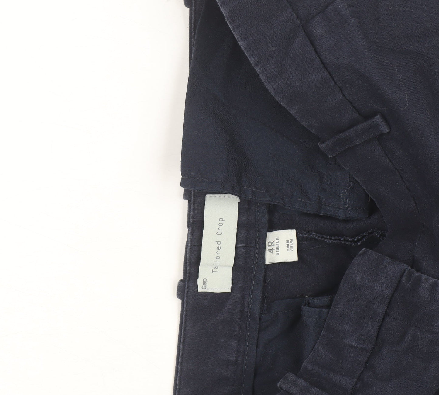Gap Men's Blue Tailored Crop Cotton Stretch Trousers Slim Fit 4R