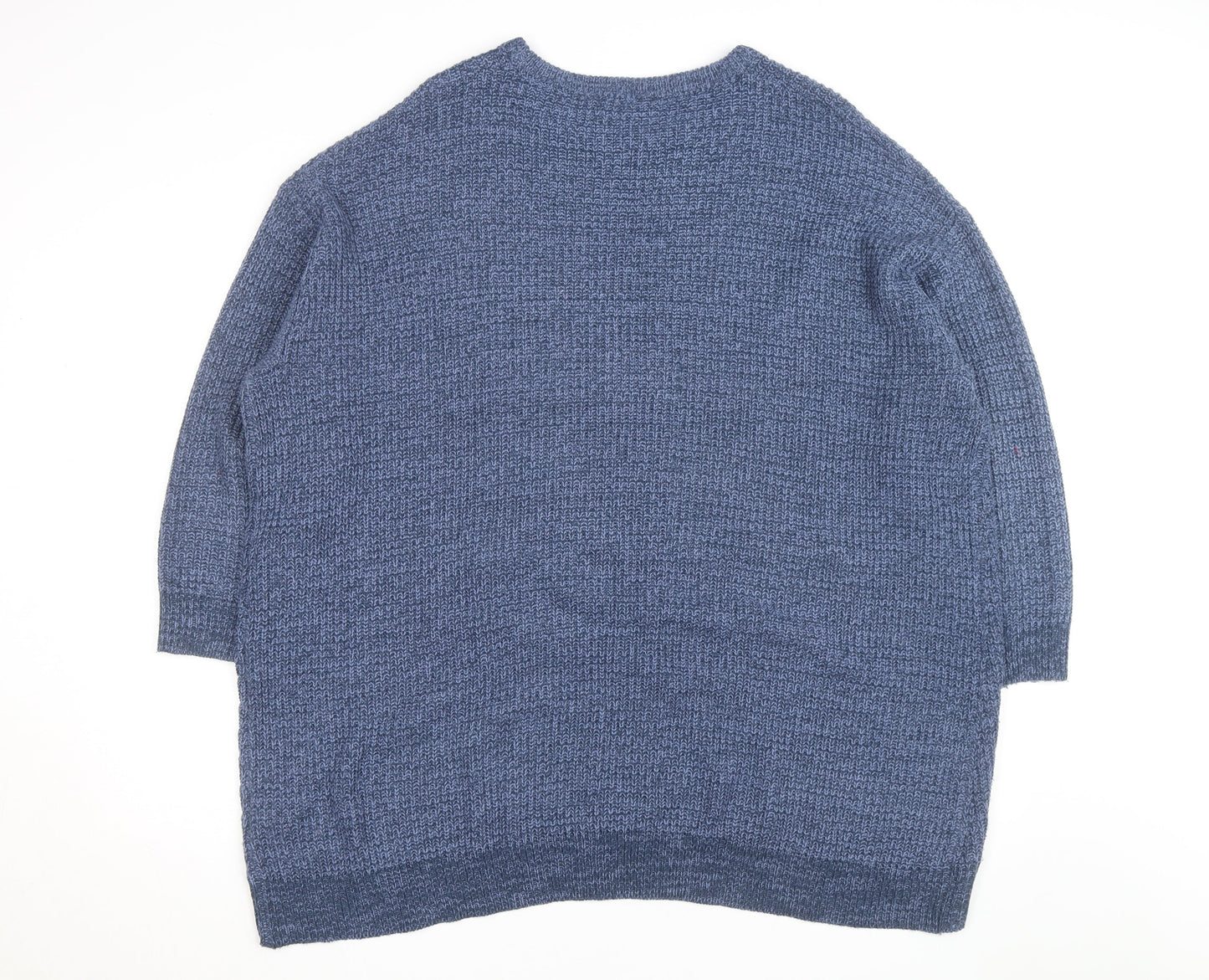 Yours Women Blue Plus Size 22 Chunky Knit Pullover Jumper