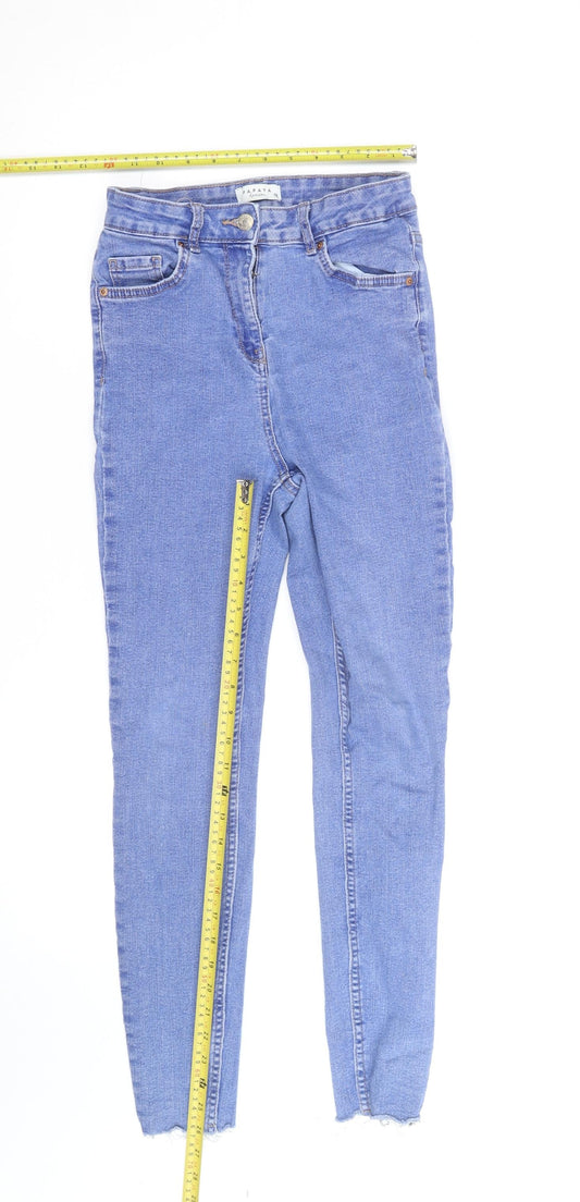 Papaya Woman Blue Size 12 Skinny Jeans Denim Mid Rise Stretch