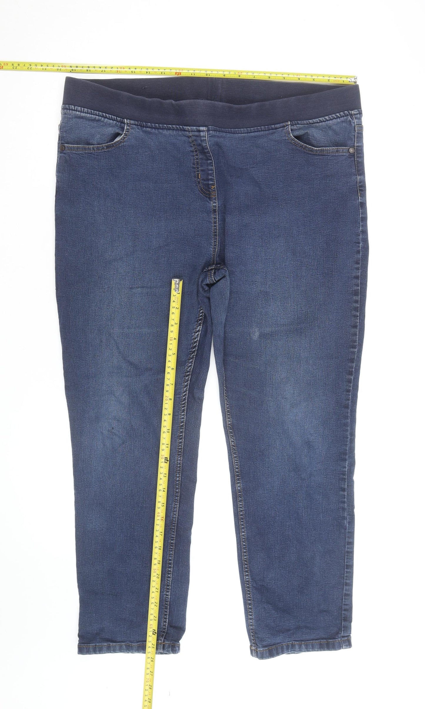 Maine New England Men's Blue Straight Fit Stretch Denim Jeans 18S