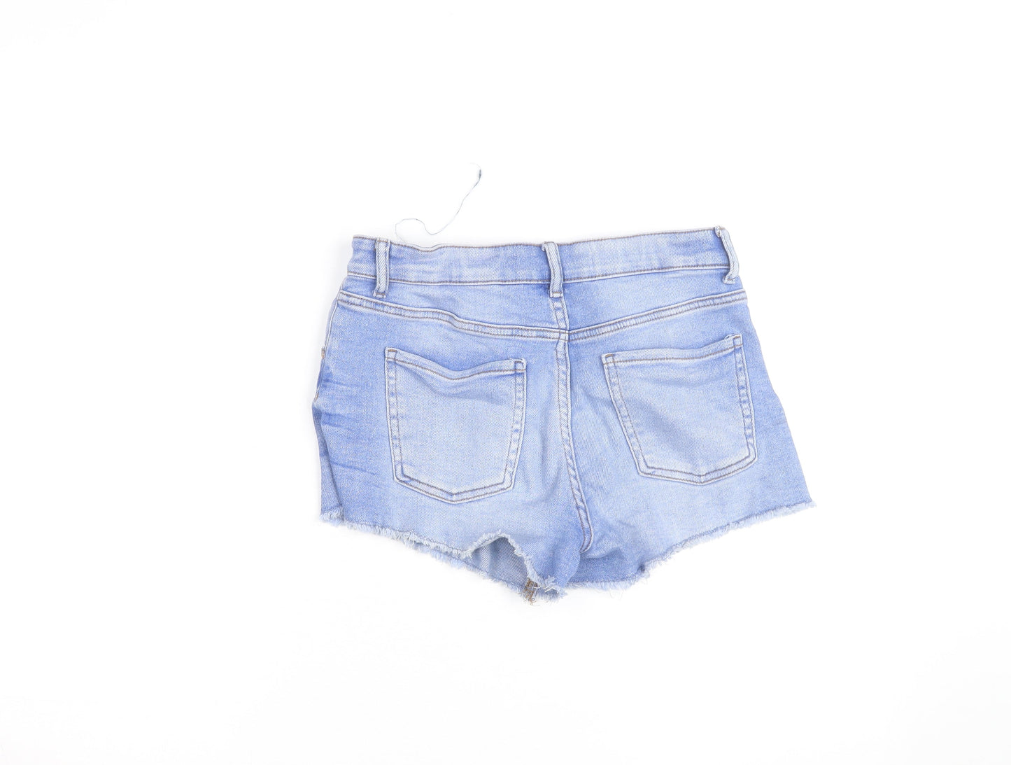 Denim Co Teens Blue High Rise Cut-Off Denim Shorts Size 158