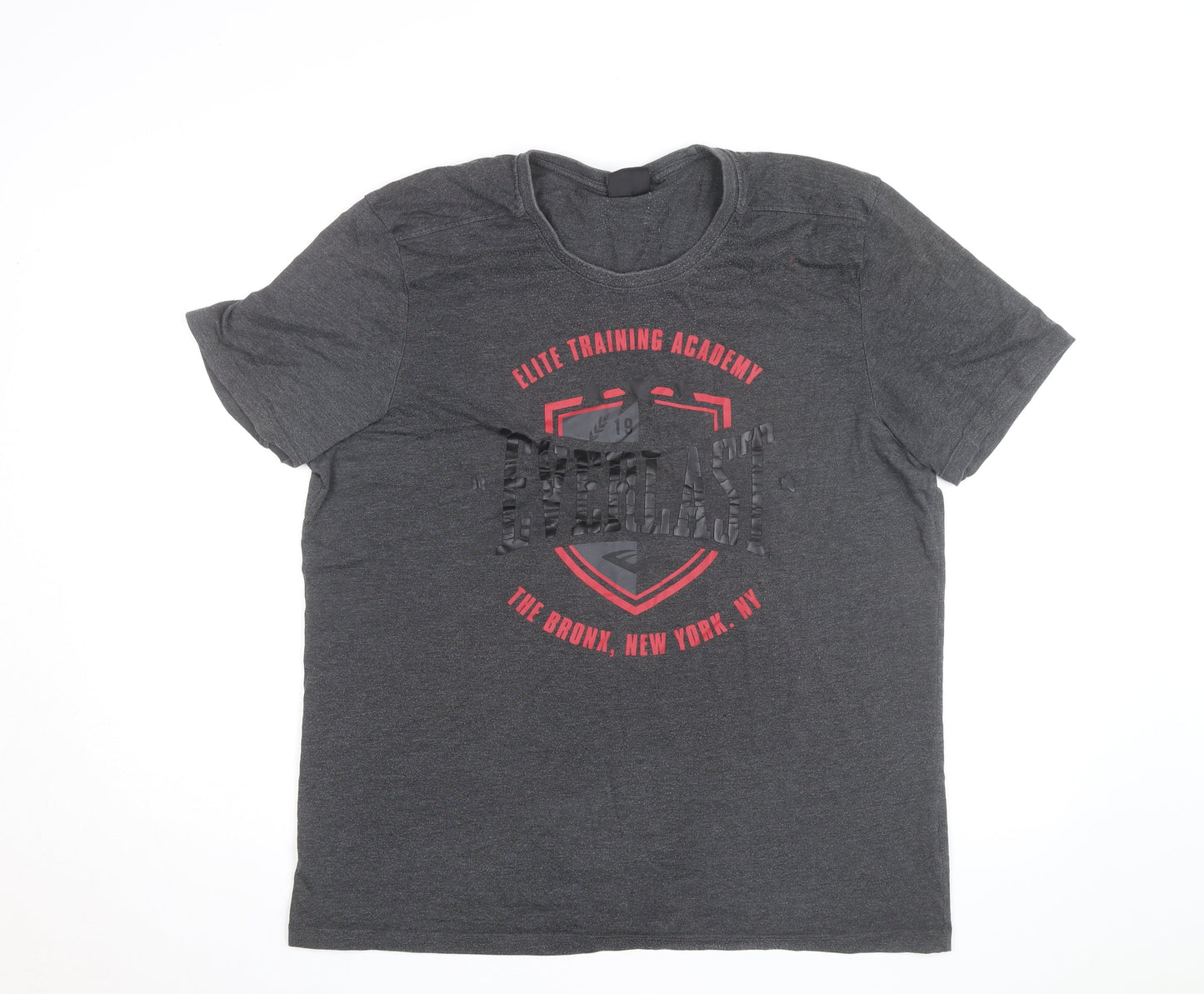 Everlast Men's Dark Grey Short Sleeve Graphic T-Shirt XL Athletic Style