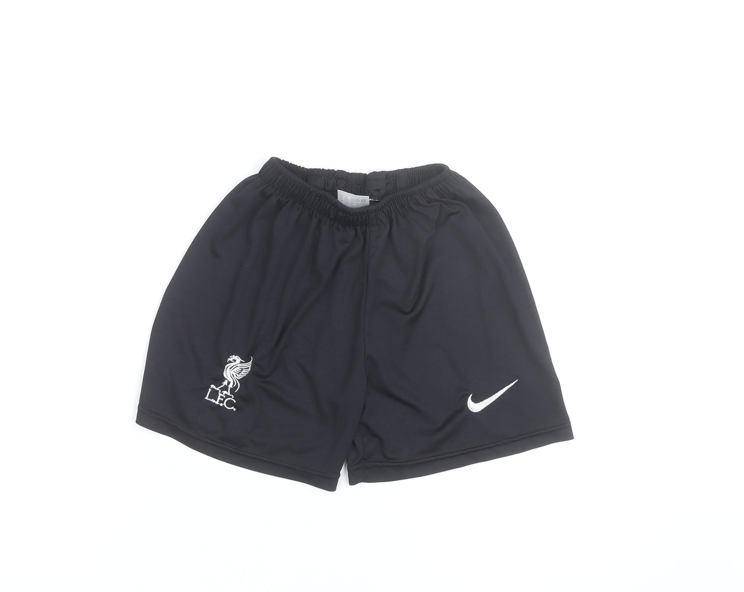 Nike Boys Black Athletic Football Shorts Size 12 Years LFC Logo