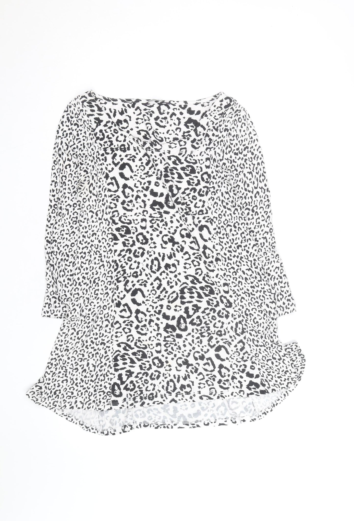 Marks and Spencer Women’s Black Leopard Print Shift Dress Size 8