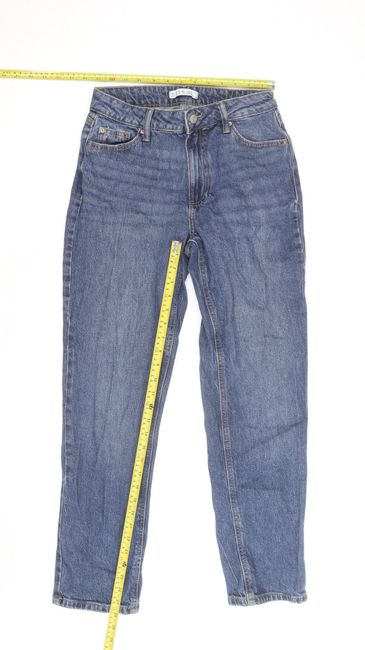 Denim Co. Women's Blue Size 12 Straight Leg Jeans
