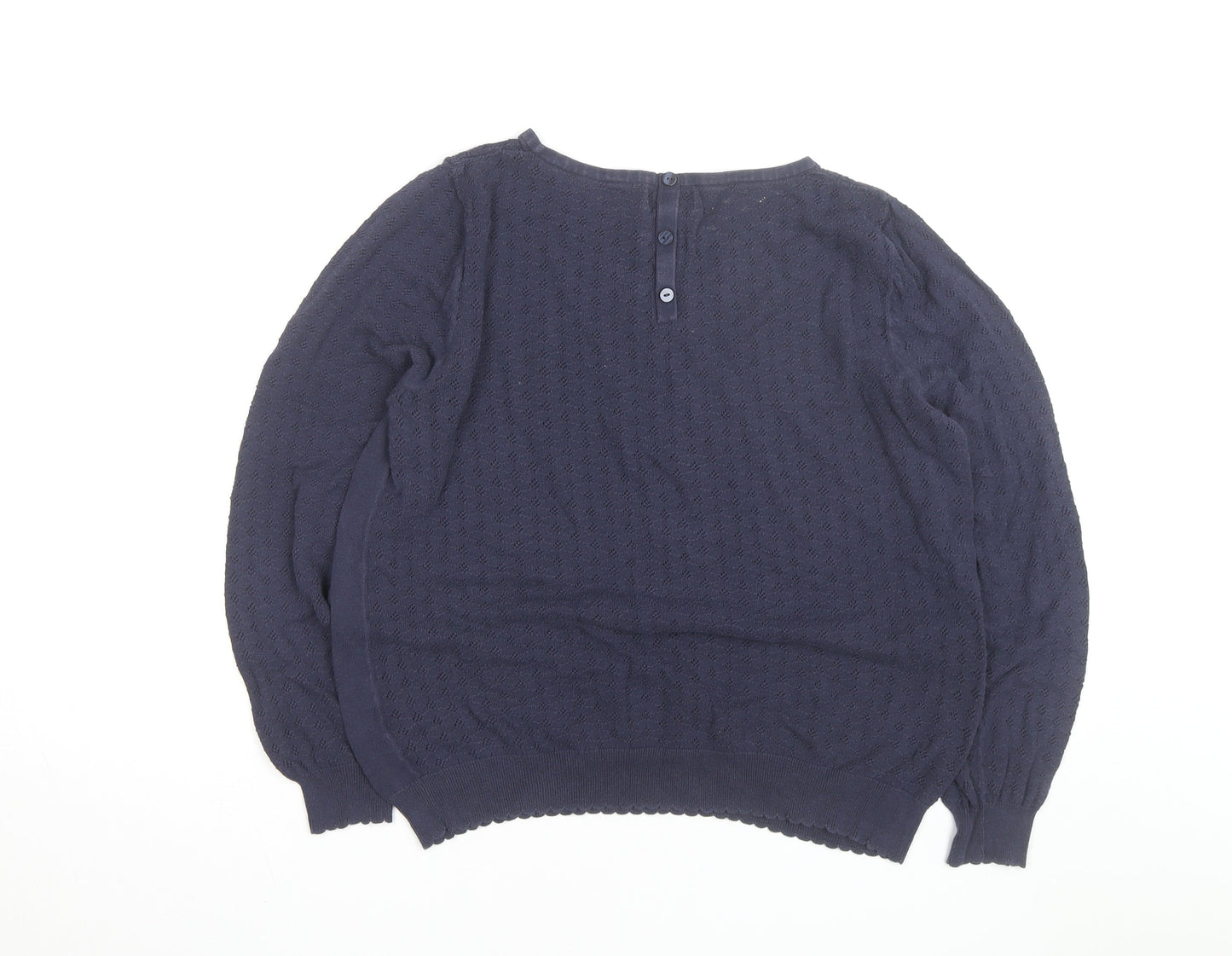 Next Maternity Blue Cotton Knit Jumper Women's Size 16