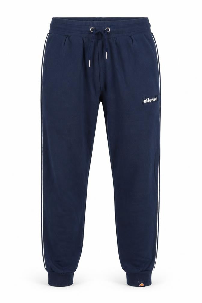 Front view of Ellesse Men's Blue Jogger Trousers M Cotton Blend Casual Sportswear
