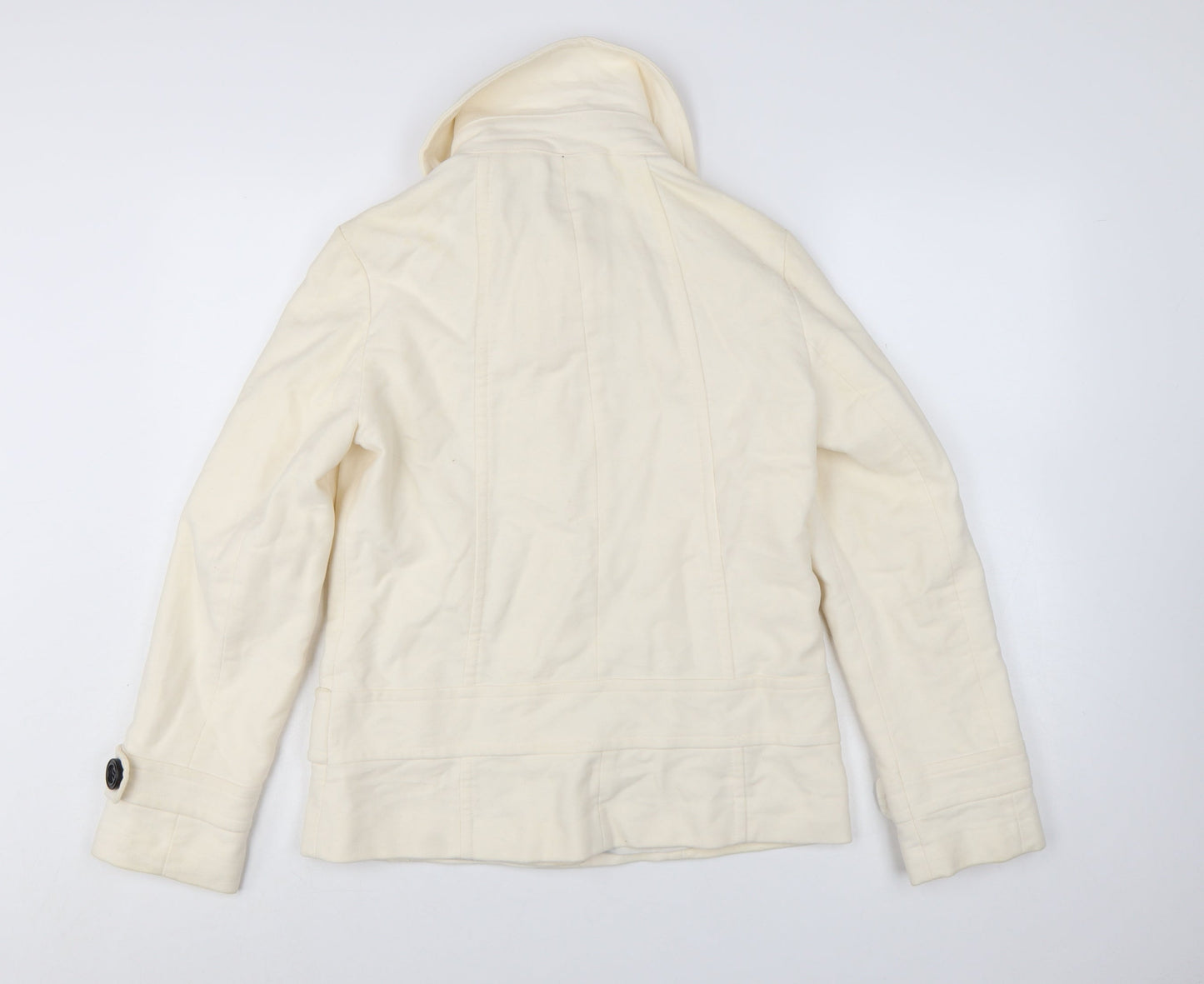 Next Women’s Ivory Cotton Pea Coat Jacket Size 10