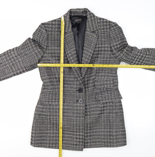 Bruce by Bruce Oldfield Women's Grey Size 12 Classic Two-Button Blazer