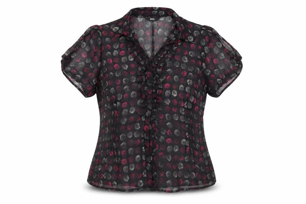 Marks & Spencer Womens Multicoloured Polka Dot Ruffle Blouse UK 16