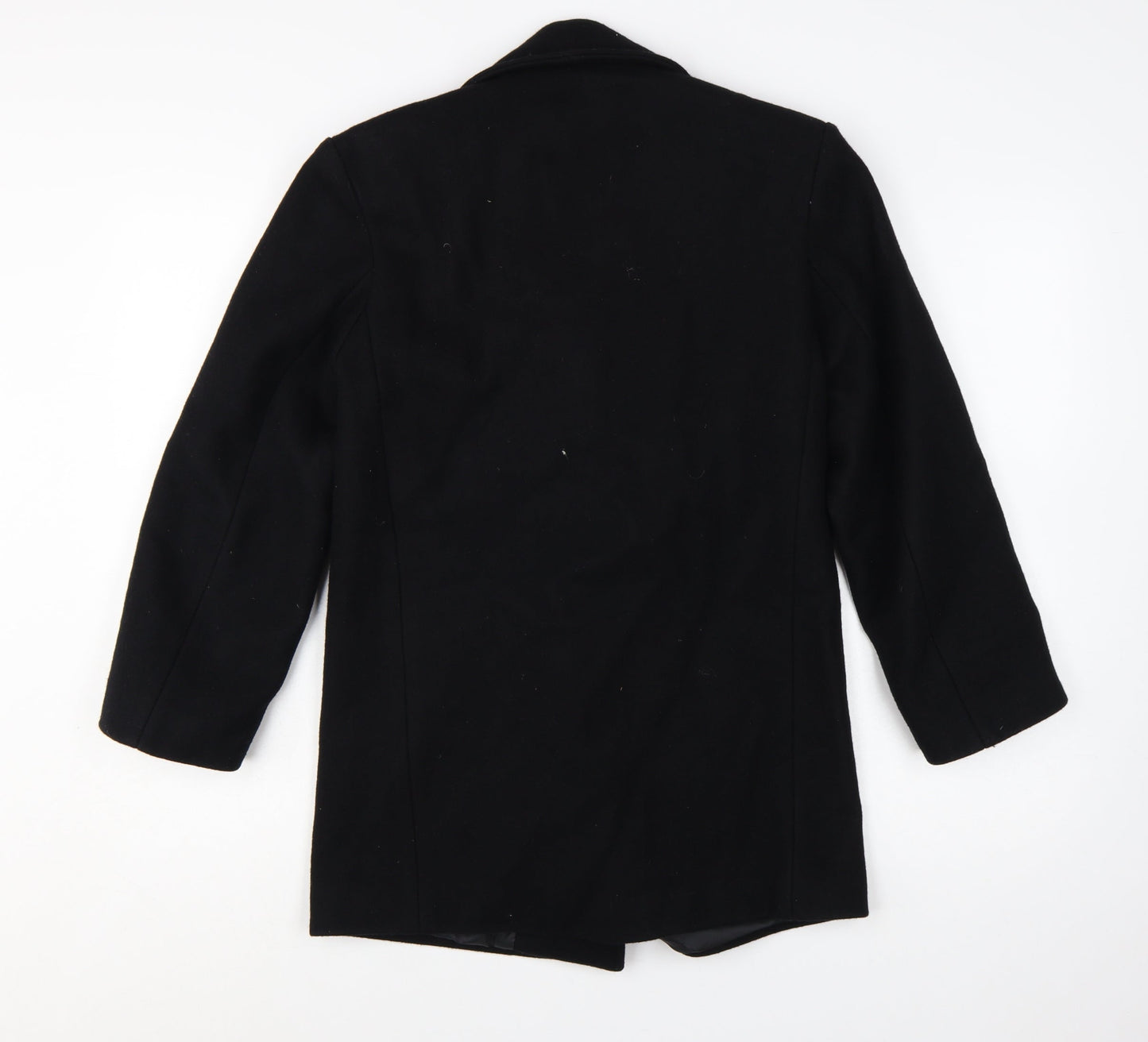 Young Tanya Girls Black Wool Blend Double-Breasted Pea Coat Age 12