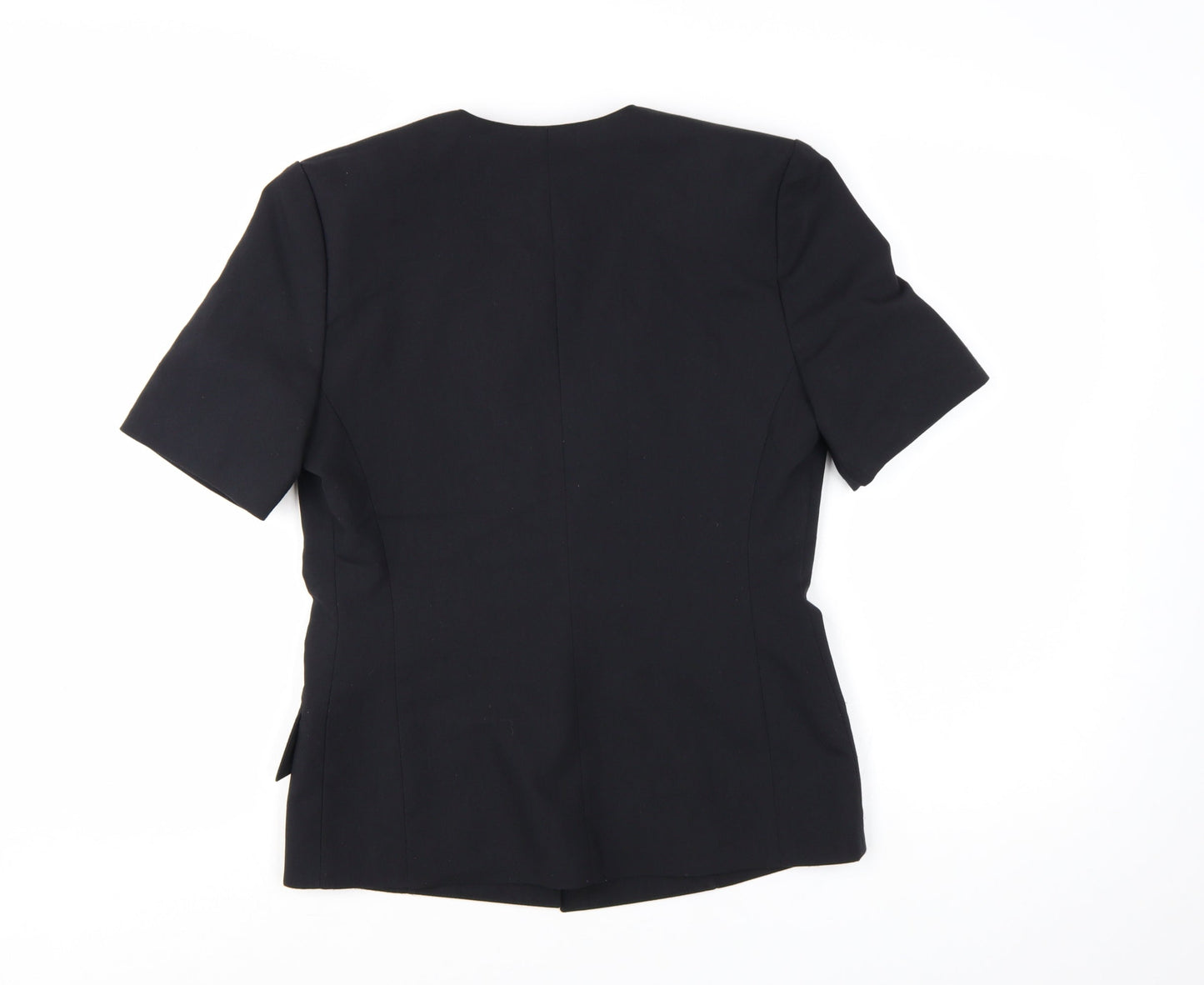 Perrie London Women's Black Short Sleeve Suit Jacket Size 12 Classic Blazer