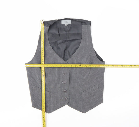 Marks and Spencer Women's Grey Pinstripe Suit Waistcoat Size 14
