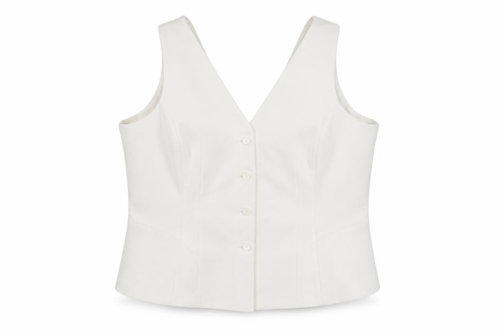 Marks & Spencer Women Ivory Size 22 Tailored Suit Waistcoat