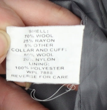 Bromley Collection Women’s Grey Wool Overcoat Size 12 Classic Style