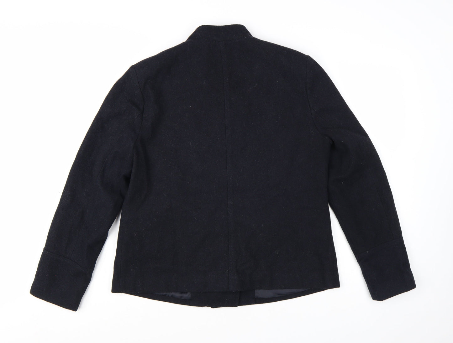 New Look Women's Black Military Jacket Size 14 Wool Blend