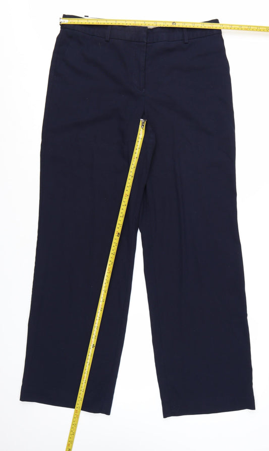 Next Women's Blue Tall Size 12 Straight Leg Trousers
