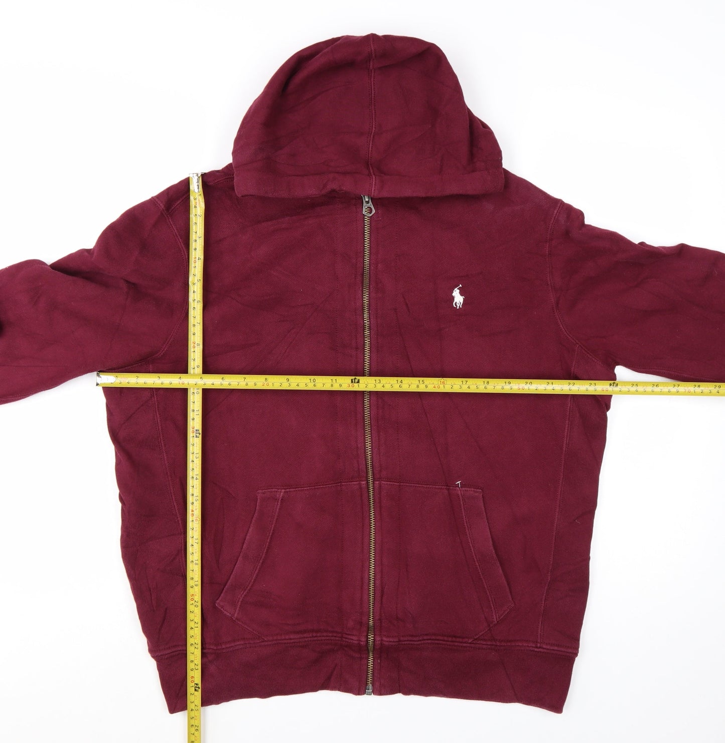 Polo Ralph Lauren Men's Burgundy Full Zip Hoodie Size L