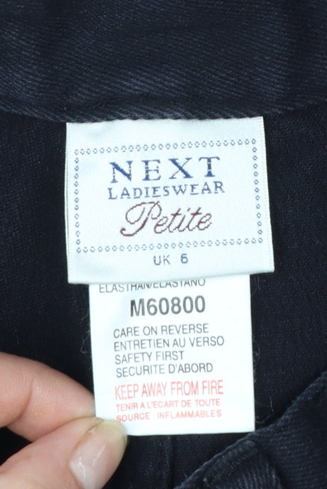 Next Petite Women's Black High Rise Tapered Jeans UK 6