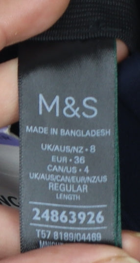 Marks and Spencer Women's Black Size 8 High Rise Magic Leggings