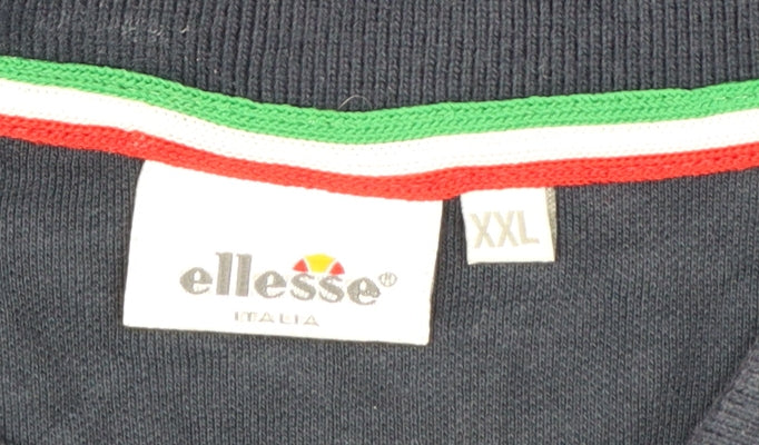 Ellesse Men's Navy Blue Cotton Polo Shirt XXL Classic Fit