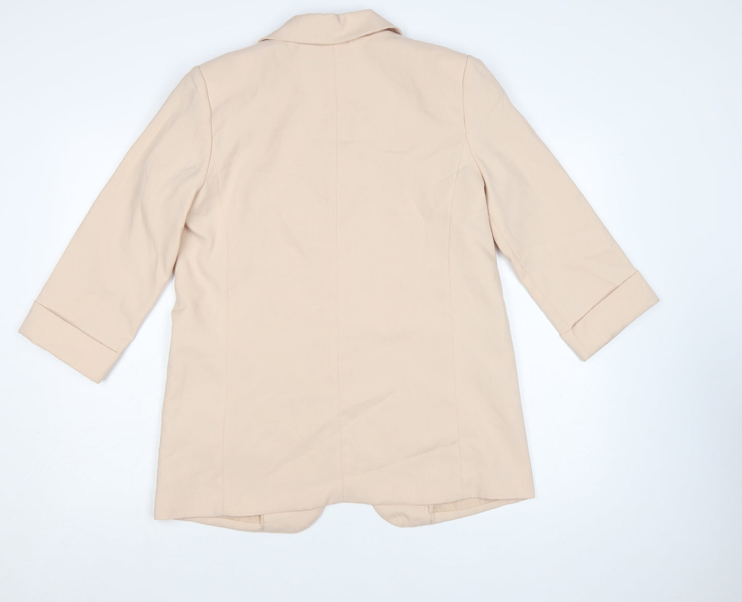 Missguided Women's Beige Blazer Jacket UK 10 Single-Breasted Lined