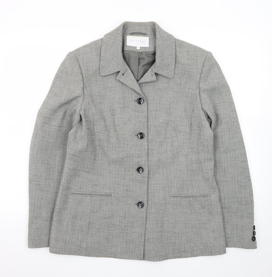 Autonomy Classic Women's Grey Size 14 Single-Breasted Suit Jacket