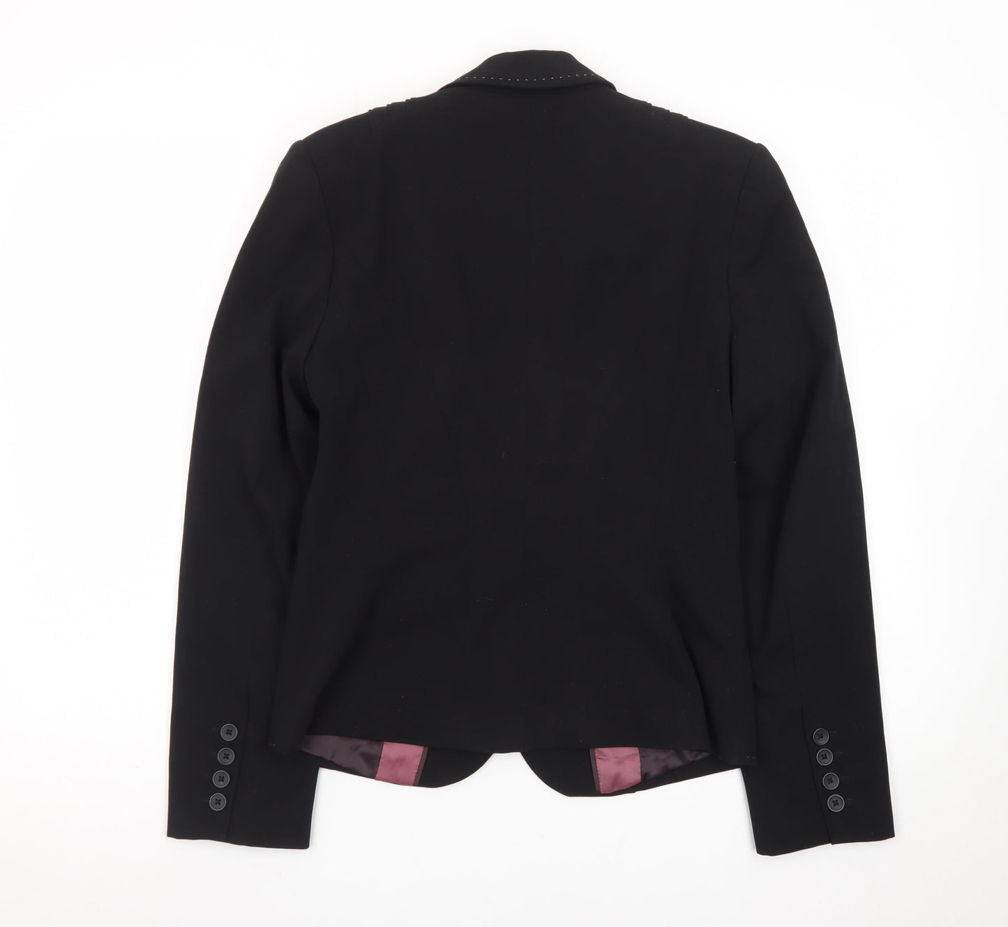 Next Women Black Tailored Single-Breasted Blazer Size 10R