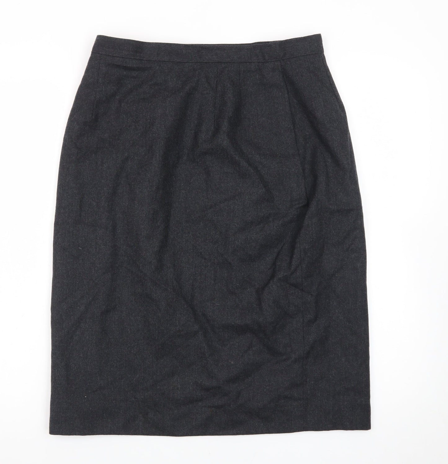 Talbots Women's Black Wool Pencil Skirt Size 12 Knee Length Workwear