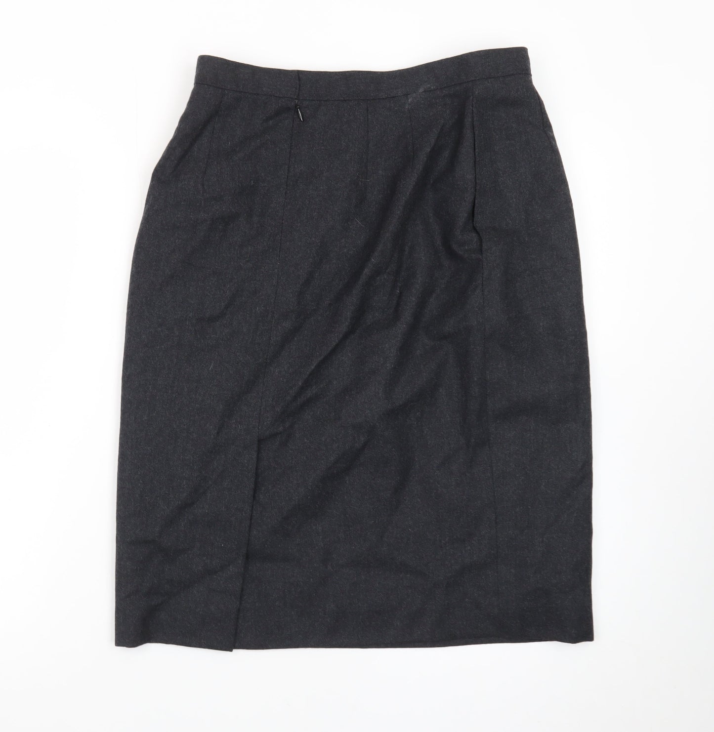 Talbots Women's Black Wool Pencil Skirt Size 12 Knee Length Workwear