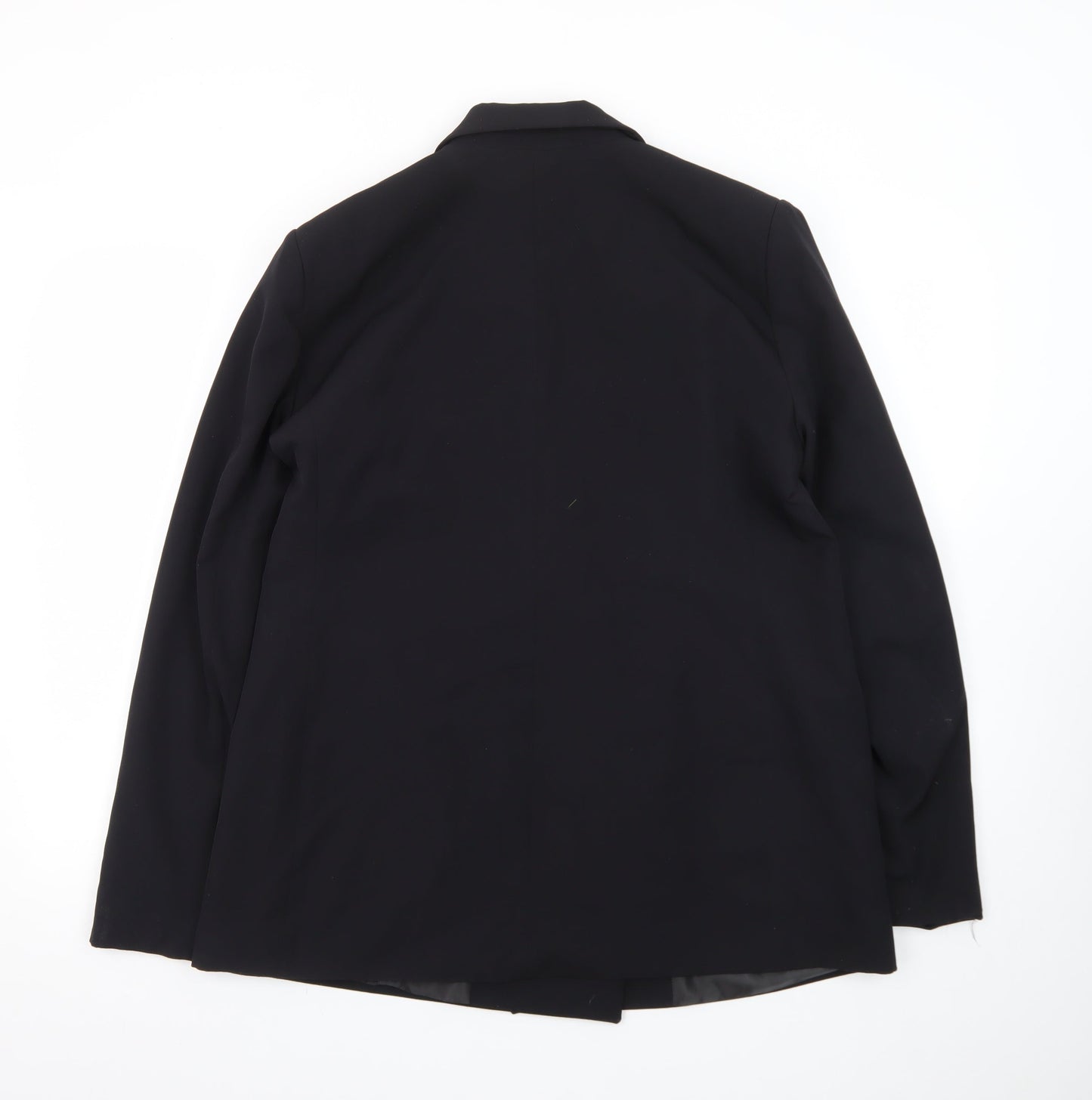 Boohoo Womens Black UK 12 Double-Breasted Blazer Jacket