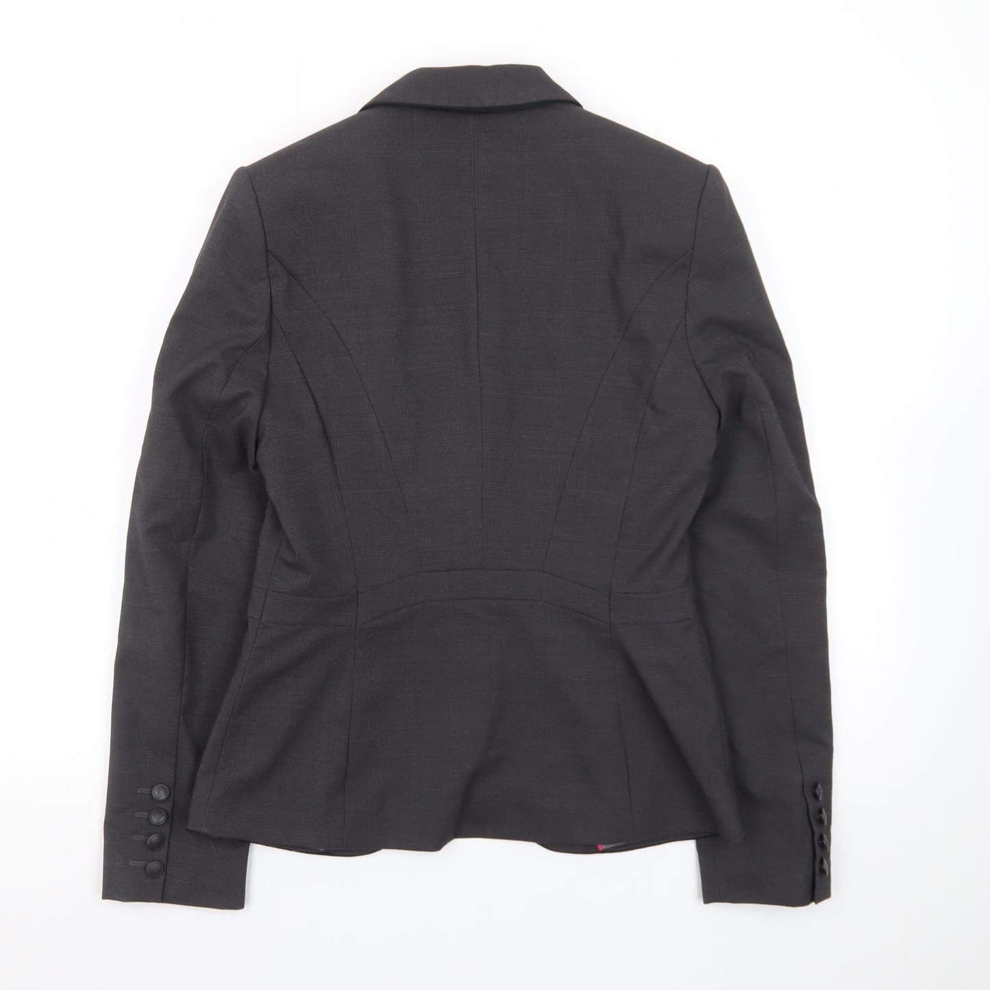 Next Women's Grey Slim Fit Blazer Jacket Size 8R Tailored Workwear