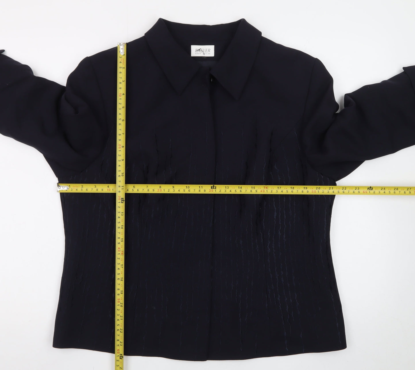 Basler Women Navy Blue Size 18 Classic Long Sleeve Suit Jacket