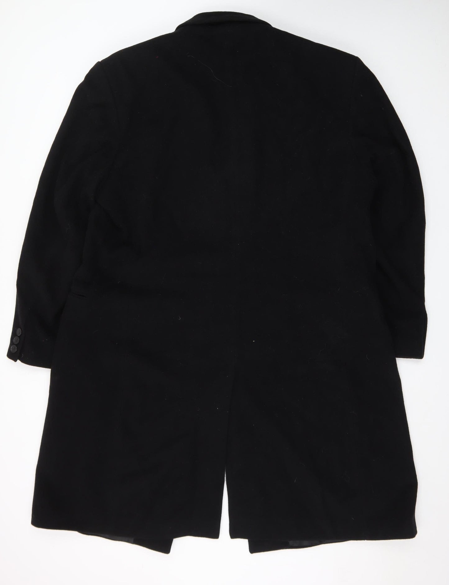 Karl Jackson Men's Black Wool Blend Long Overcoat Size 48 Regular
