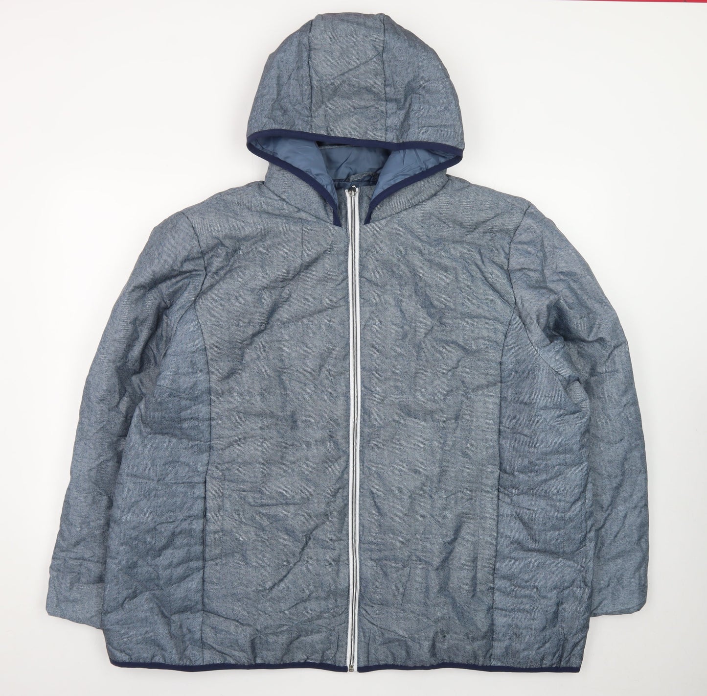 Nathalie Andersen Men's Blue 2XL Hooded Puffer Jacket