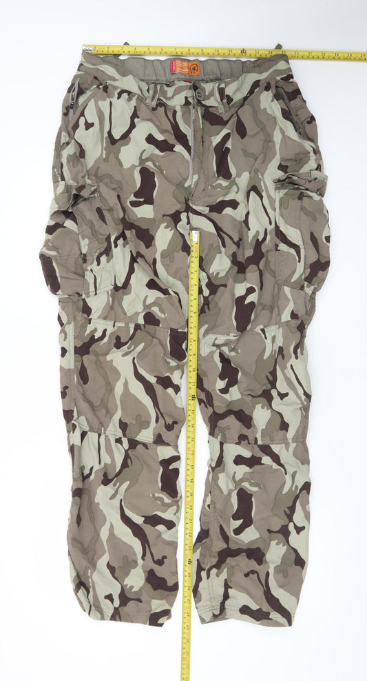 Craghoppers Bear Grylls Men's Green Camouflage Cargo Trousers 34in