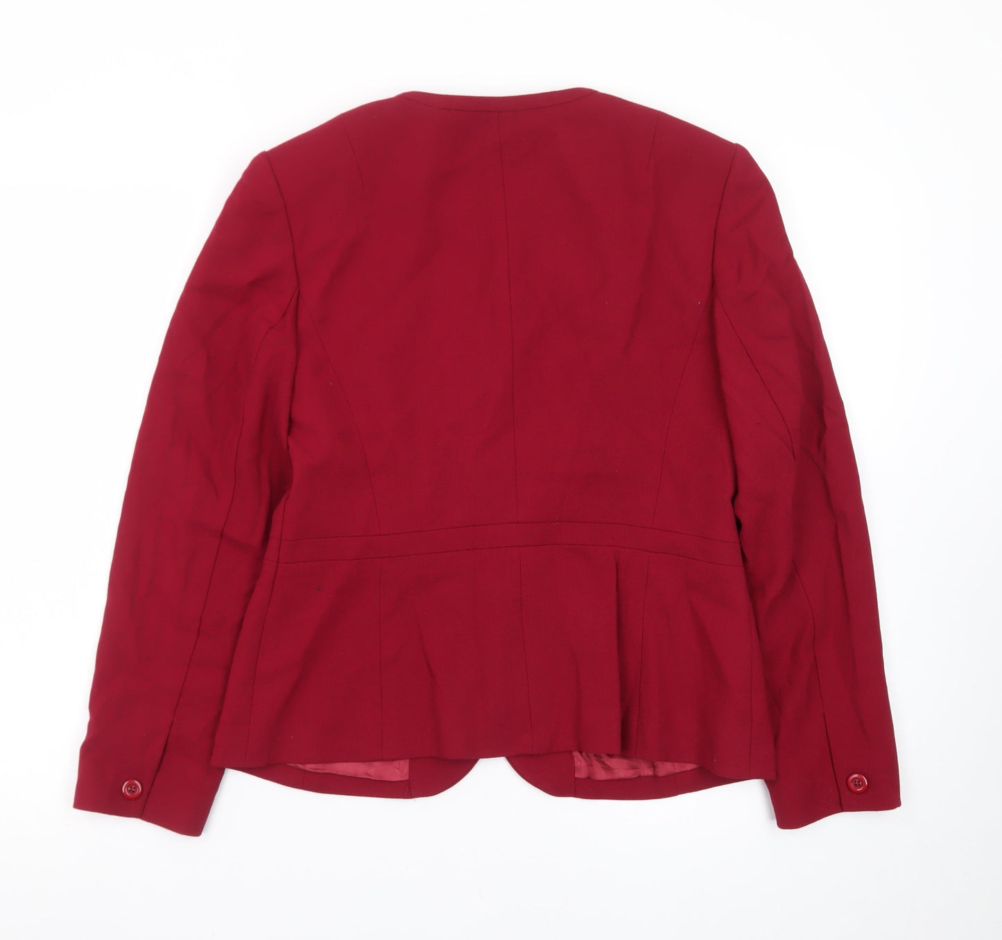 Talbots Petites Red Wool Blazer Jacket Size 8 Petite Classic Fit