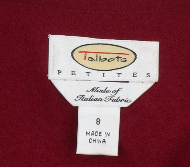 Talbots Petites Red Wool Blazer Jacket Size 8 Petite Classic Fit