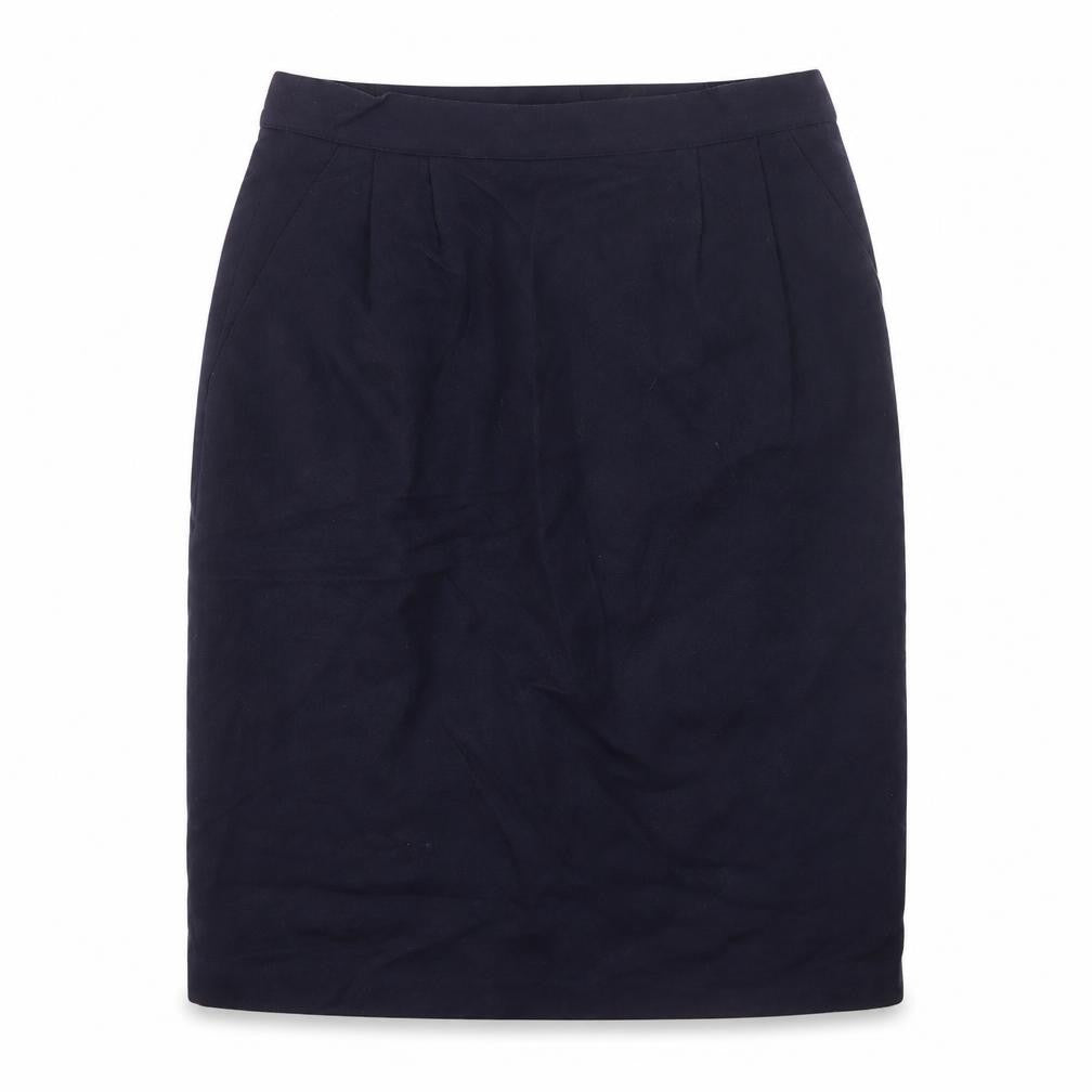 Sag Harbor Women Blue Wool Knee Length Pencil Skirt Size 14