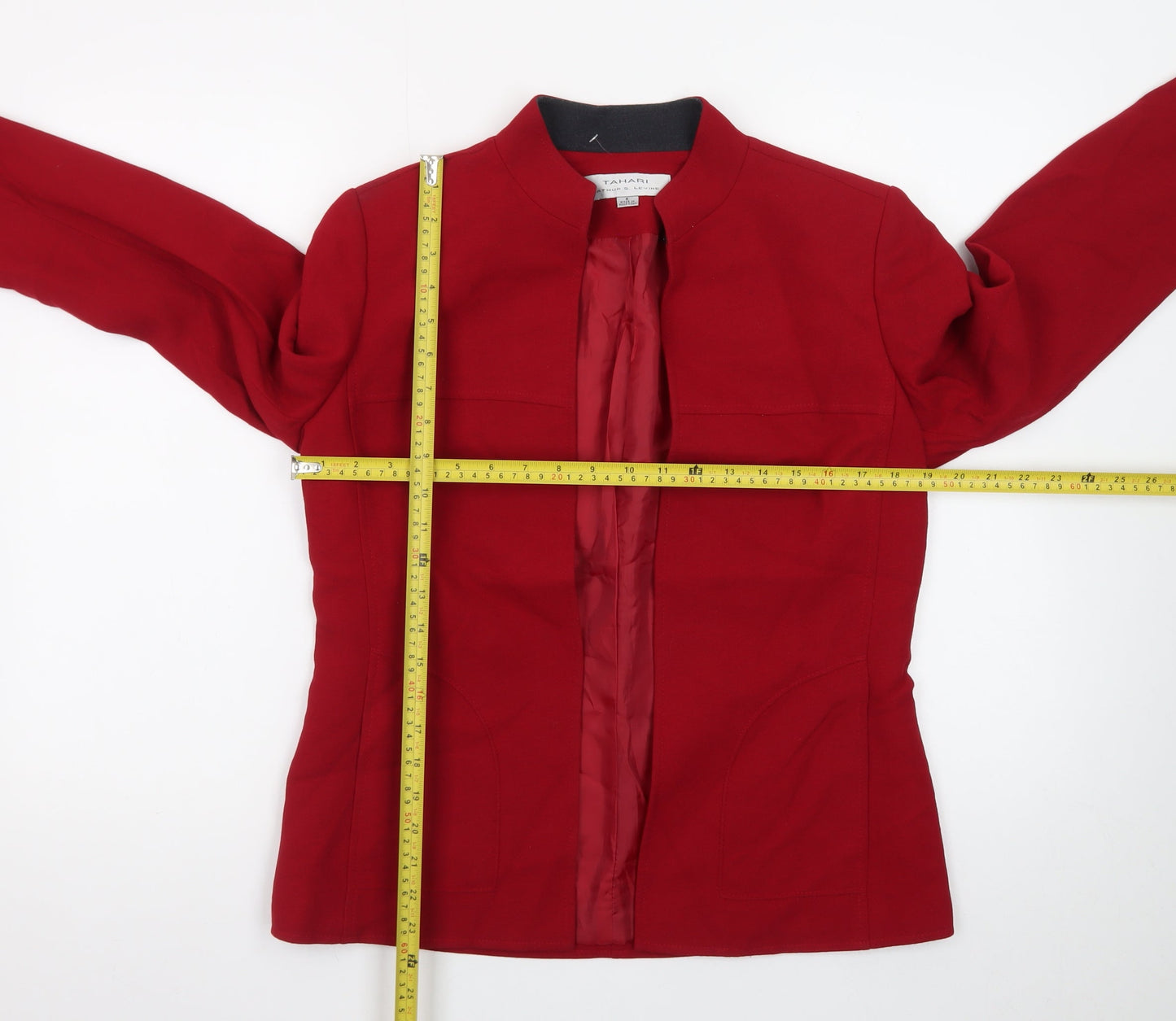 Tahari Arthur S. Levine Women's Red Size 10 Tailored Blazer Jacket