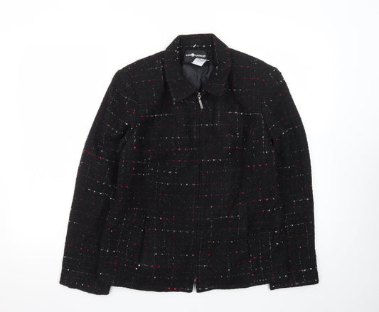 Sag Harbor Petite Black Tweed Check Suit Jacket Women's Size 10P