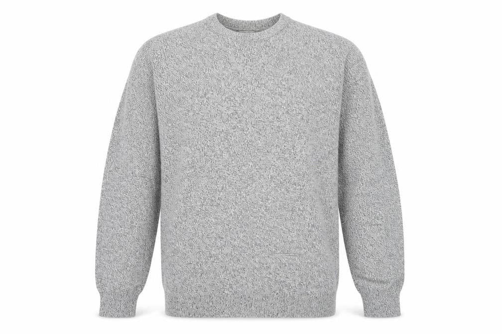 Marks & Spencer Men's Grey Cotton Blend Crew Neck Jumper XL Regular Fit