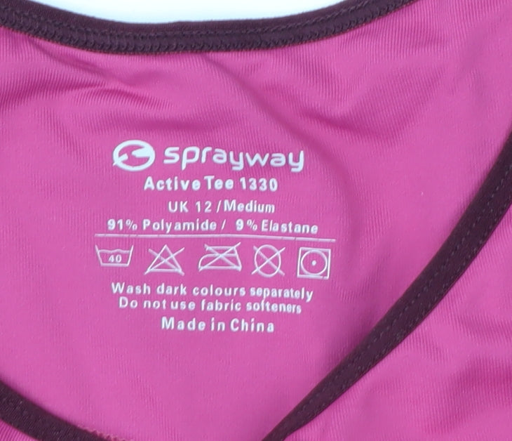 Sprayway Womens Pink Short Sleeve Active T-Shirt UK 12