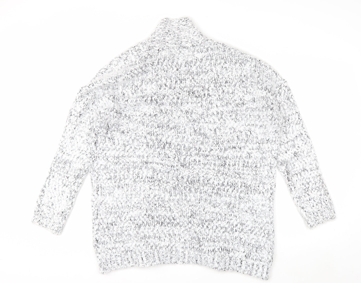Peacocks Womens Grey Chunky Knit Open Cardigan M