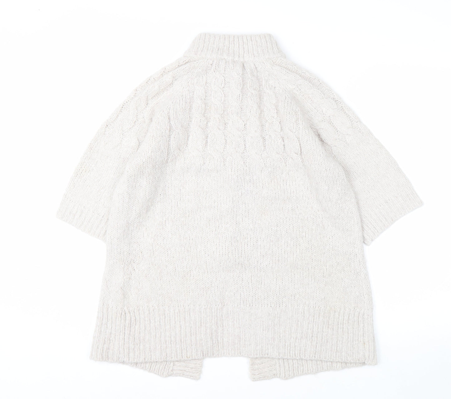 Evans Women’s Ivory Chunky Knit Button Cardigan Size 14